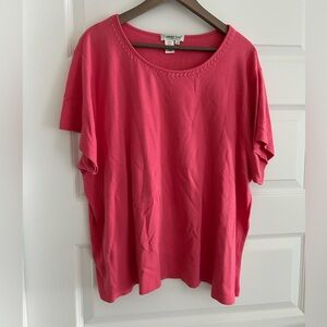 Coldwater Creek T Shirt Coral Pink Size 3X